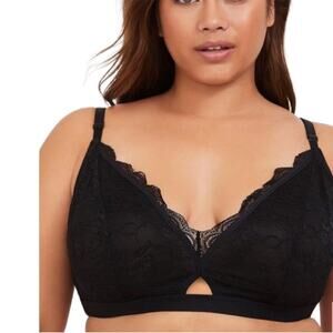 Torrid black lace bralette 1 1X plus